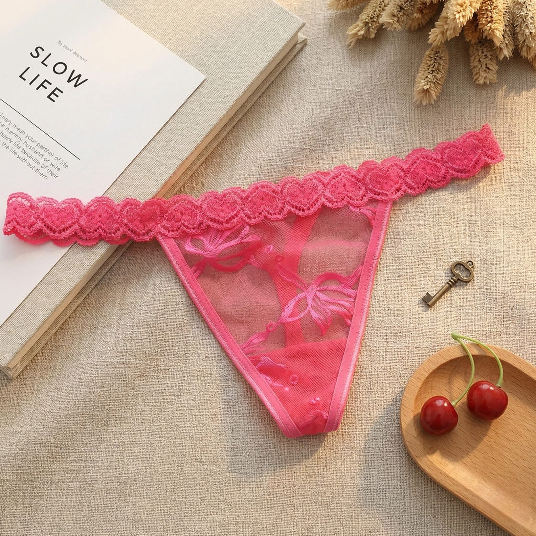 NEXORA Stringtanga Tanga, String, Damenunterwäsche, Spitzenstring, Dessous Onesize mit elastischem Bund, passt sich Ihrem Körper optimal an