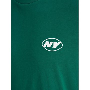 Jack & Jones Rundhalsshirt Große Größen T-Shirt grün Jack&Jones Rückenprint New York Jets