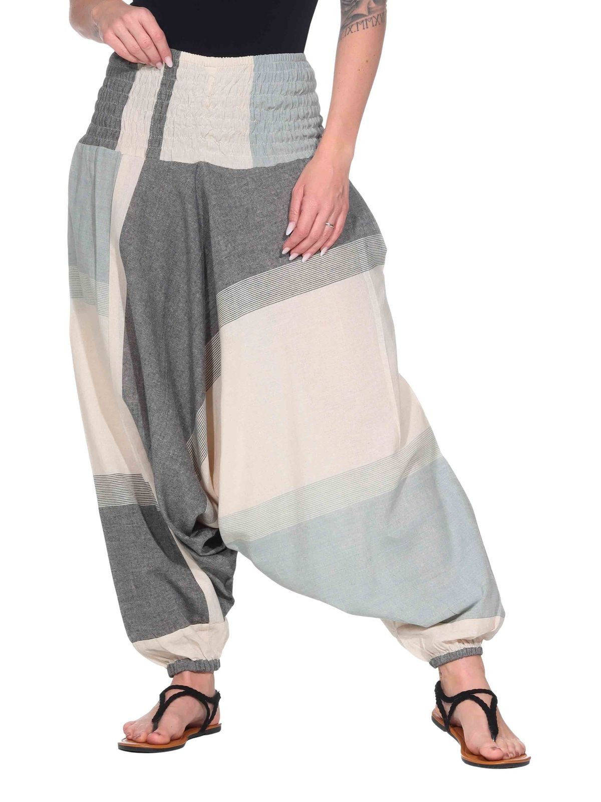 KUNST UND MAGIE Haremshose Kunst und Magie Damen orientalische Yoga Freizeit Haremshose