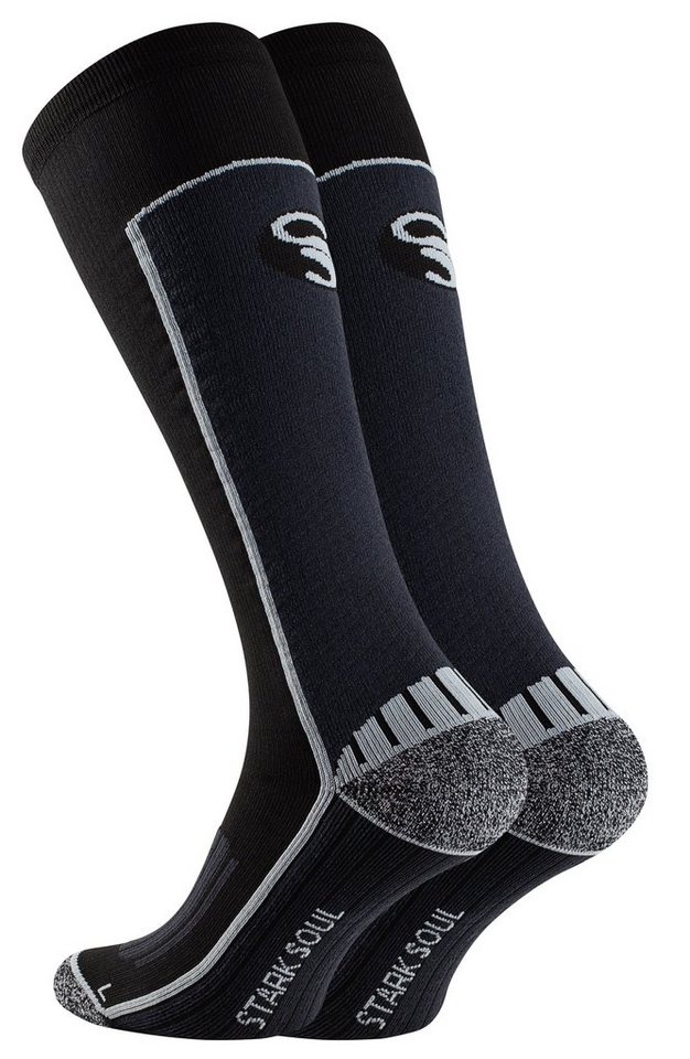 Stark Soul® Kompressionsstrümpfe Herren Sportsocken - Kompressionssocken,  ergonomisch geformt Formgenäht mit Polsterungen und Rechts-Links  Kennzeichnung, Hautfreundliches, atmungsaktives und sehr angenehmes Material