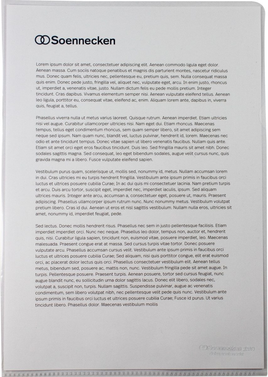 Prospekthülle Sichthüllen A4 150my oben und rechts offen transparent VE=10 Stück