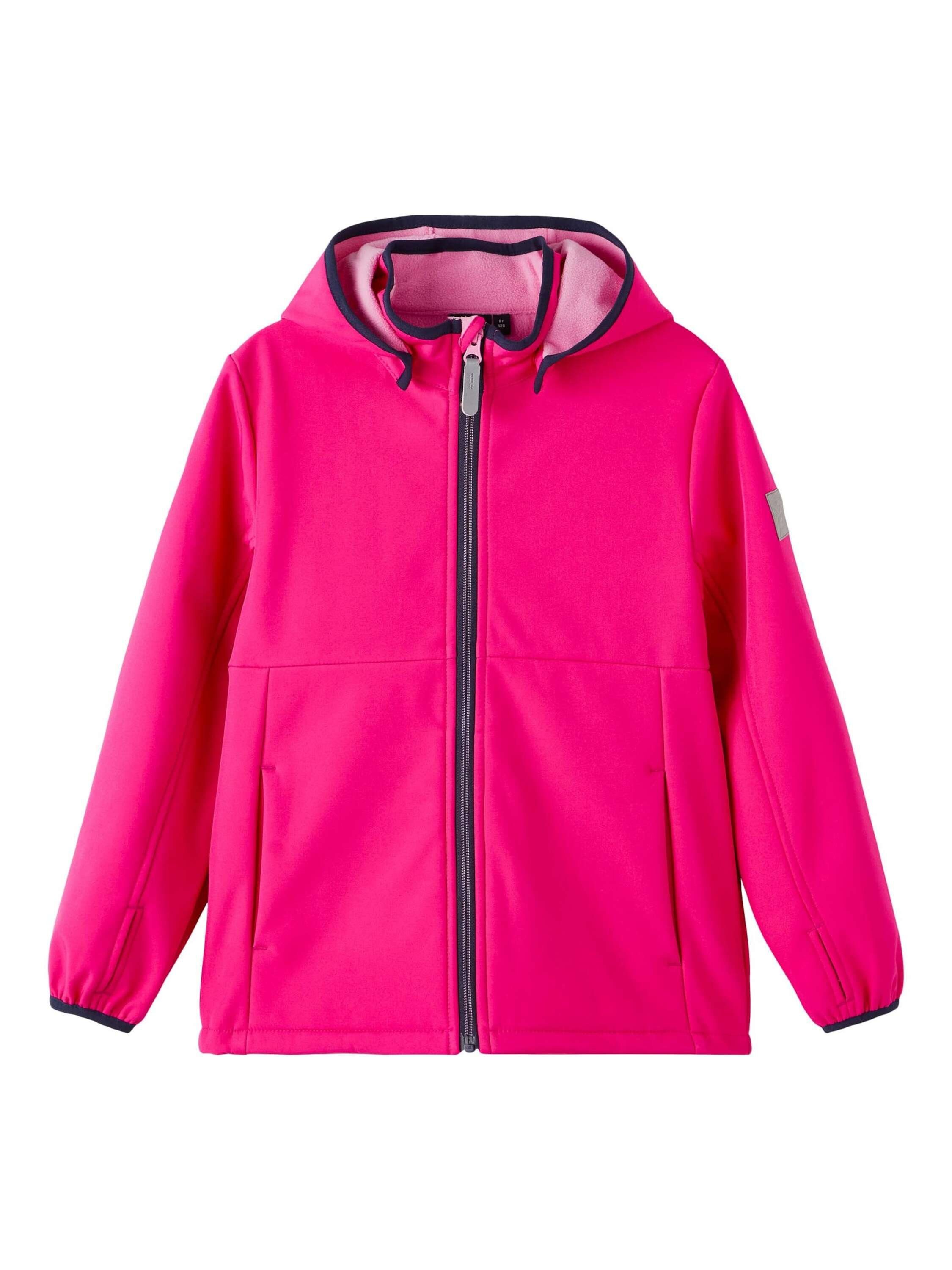 NAME IT Jungen Softshelljacke – Mit Kapuze, Reißverschlusstaschen & Elastischen Bündchen