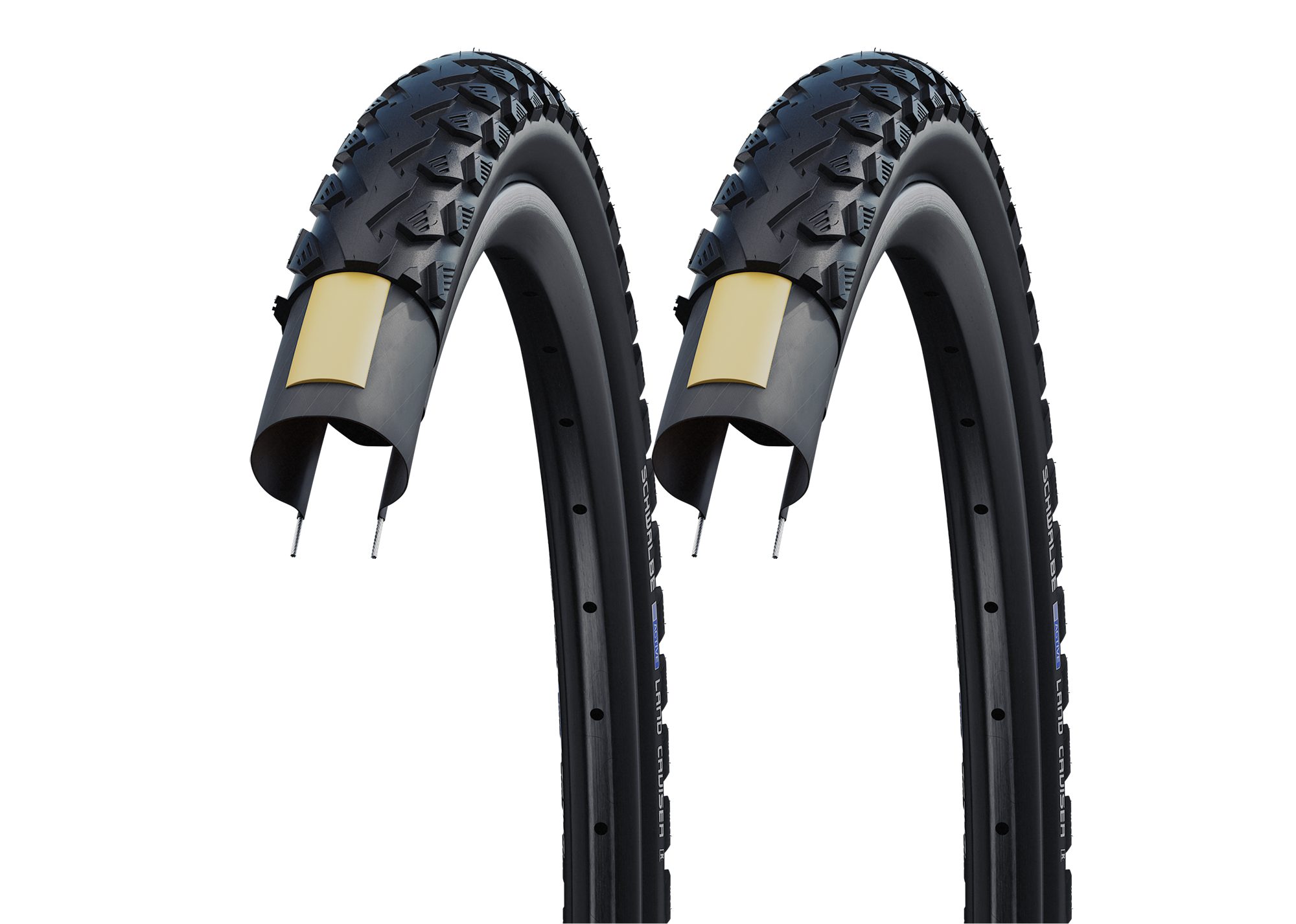 Schwalbe Fahrradreifen 2x Schwalbe Land Cruiser 42-622 Schwalbe Basic K-Guard 28x1.60, (2-tlg), Drahtreifen