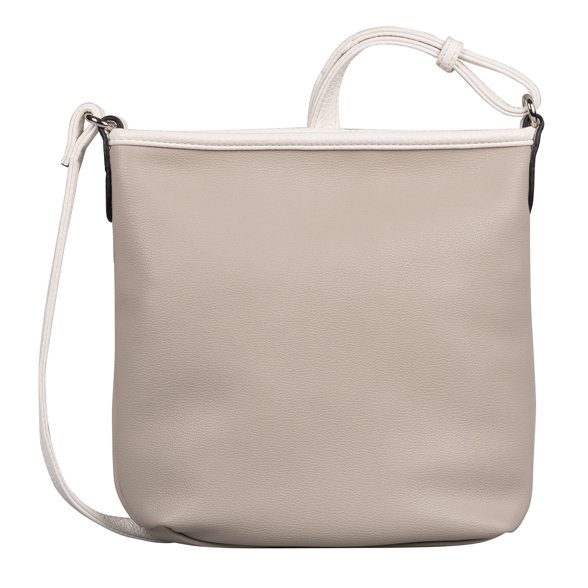 TOM TAILOR Umhängetasche Juna, aus soft genarbten Lederimitat mit glänzenden Metall-Accessoires