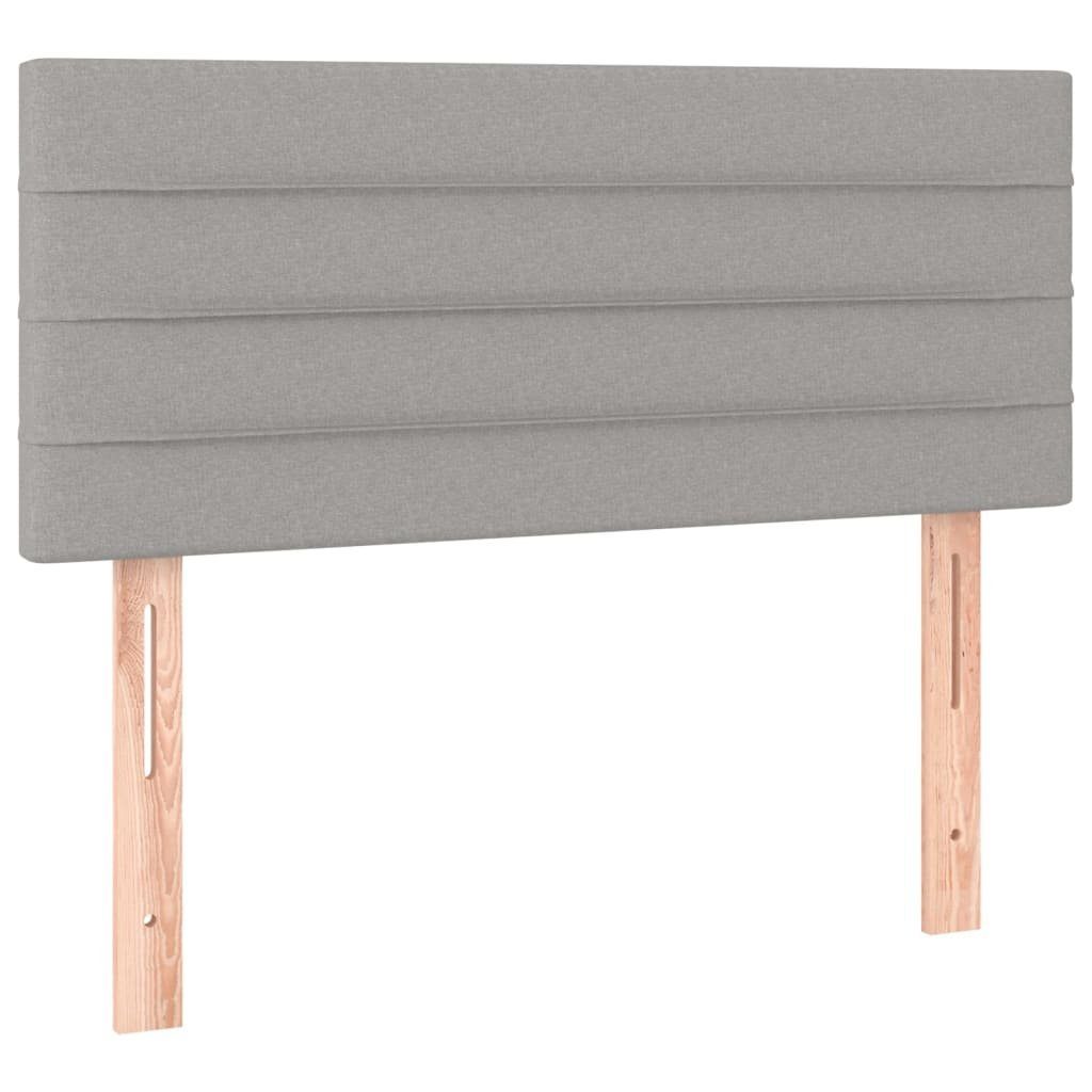 vidaXL Bett Kopfteil Hellgrau 100x5x78/88 cm Stoff (1-tlg)