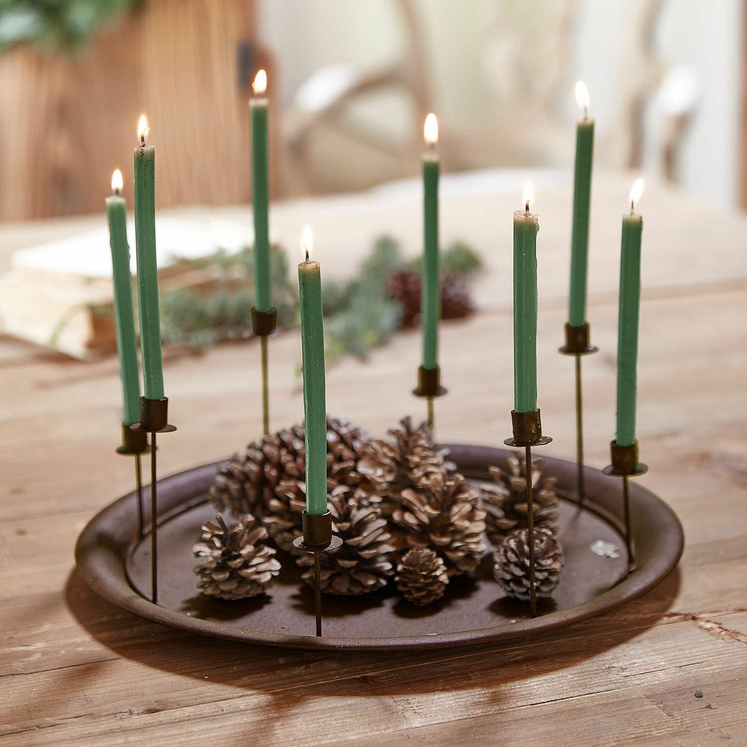 Mirabeau Kerzenständer Kerzentablett Ophéline antikbraun