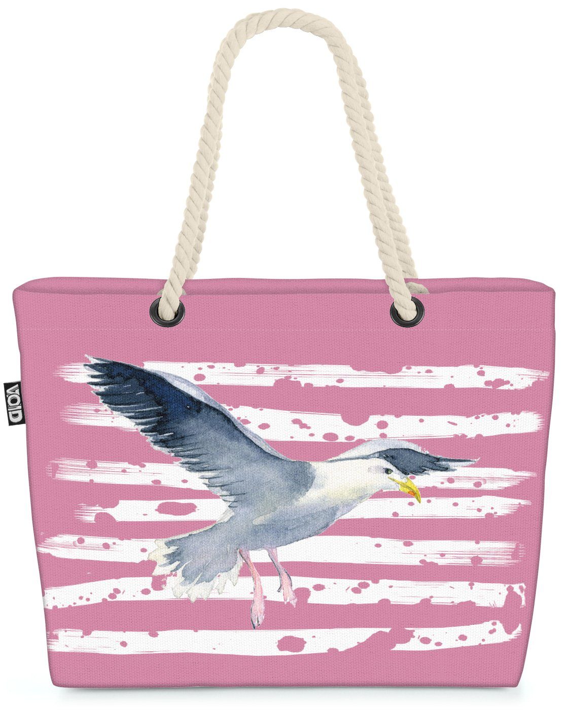 rosa Möwe Nordsee (1-tlg), Urlaub VOID Strandtasche Vogel Meer Vogel