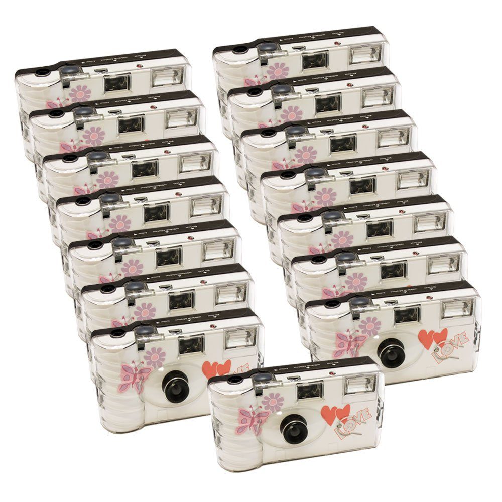 TopShot 15 x Sonderposten Einwegkamera Hochzeit Schmetterling MHD 03.2026 Einwegkamera