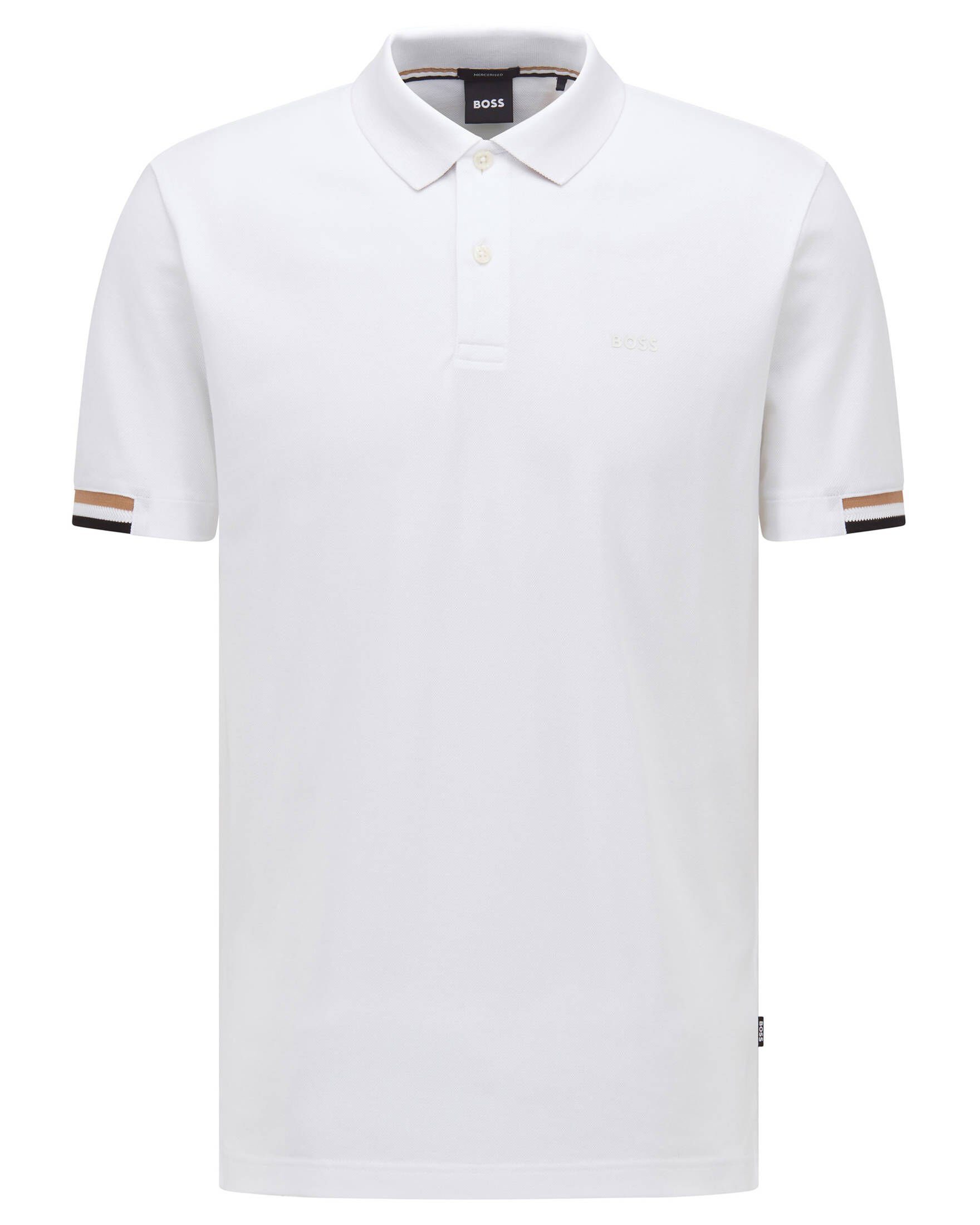 Poloshirt weiss (1-tlg) Herren Poloshirt PARLAY (10) BOSS