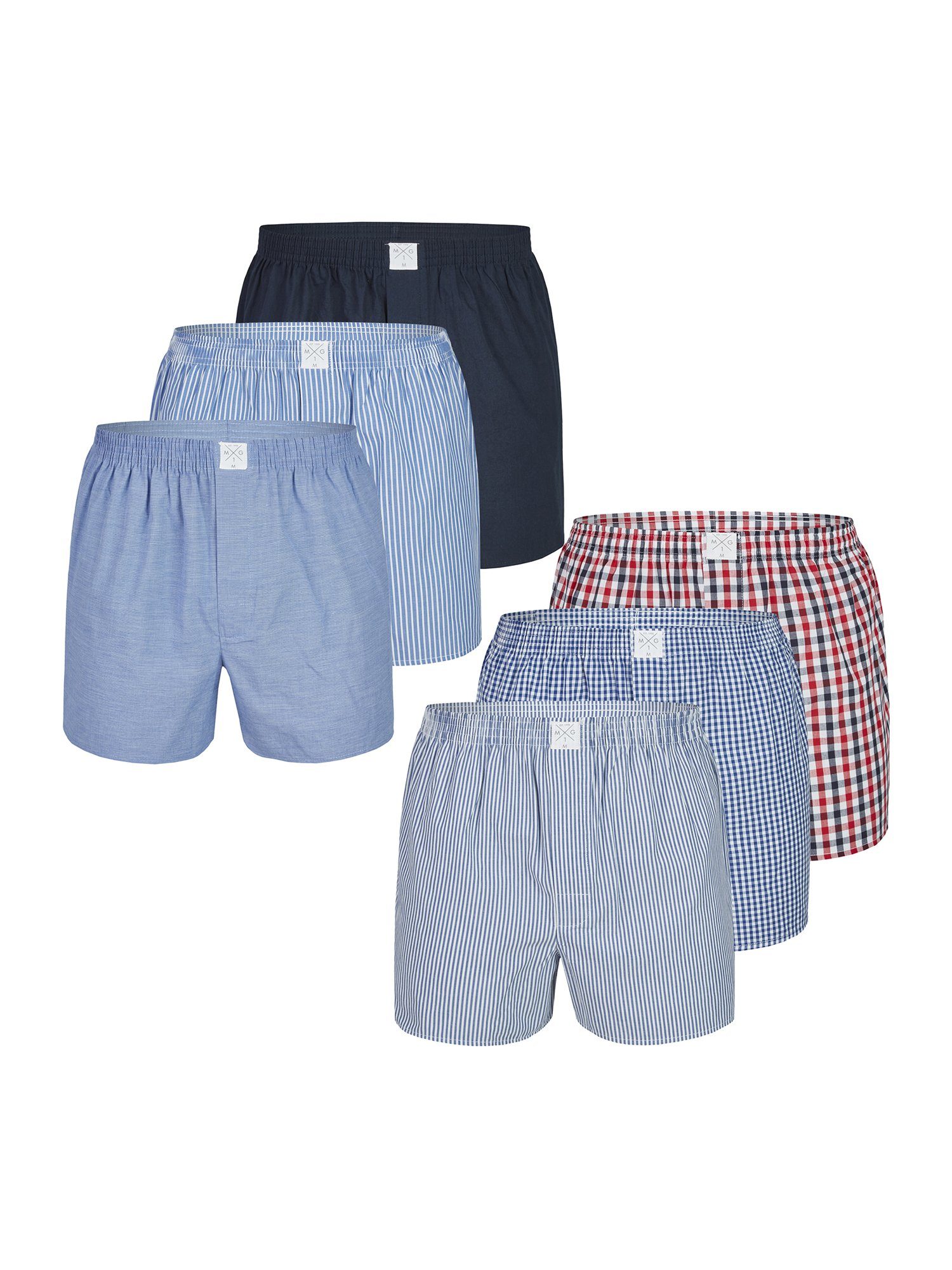 Unterwäsche Basic Boxer Unterhose 2 (6-St) Classics MG-1 Mix Boxershorts