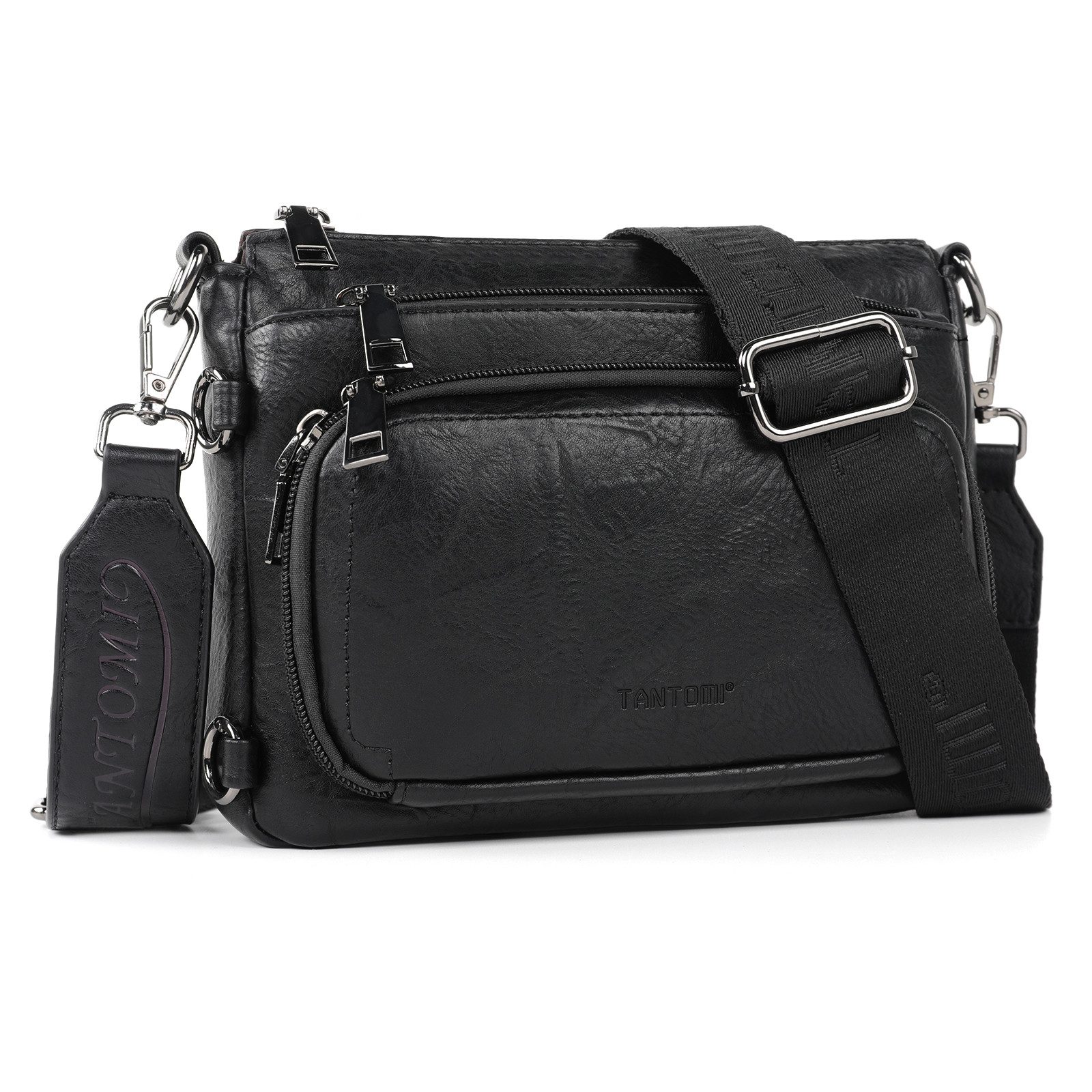 TANTOMI Umhängetasche Schultertasche Damen Crossbody Bags mit Abnehmbarem Schultergurt, Mittelgroß Damen Taschen mit RFID-Abschirmung Fach