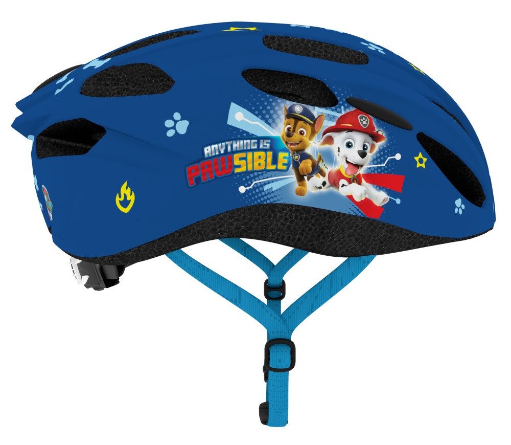 Seven Polska Kinderfahrradhelm "Paw Patrol Boys", BLUE, M: 52-56cm, In-Mold-Tec, ab ca. 6 Jahre