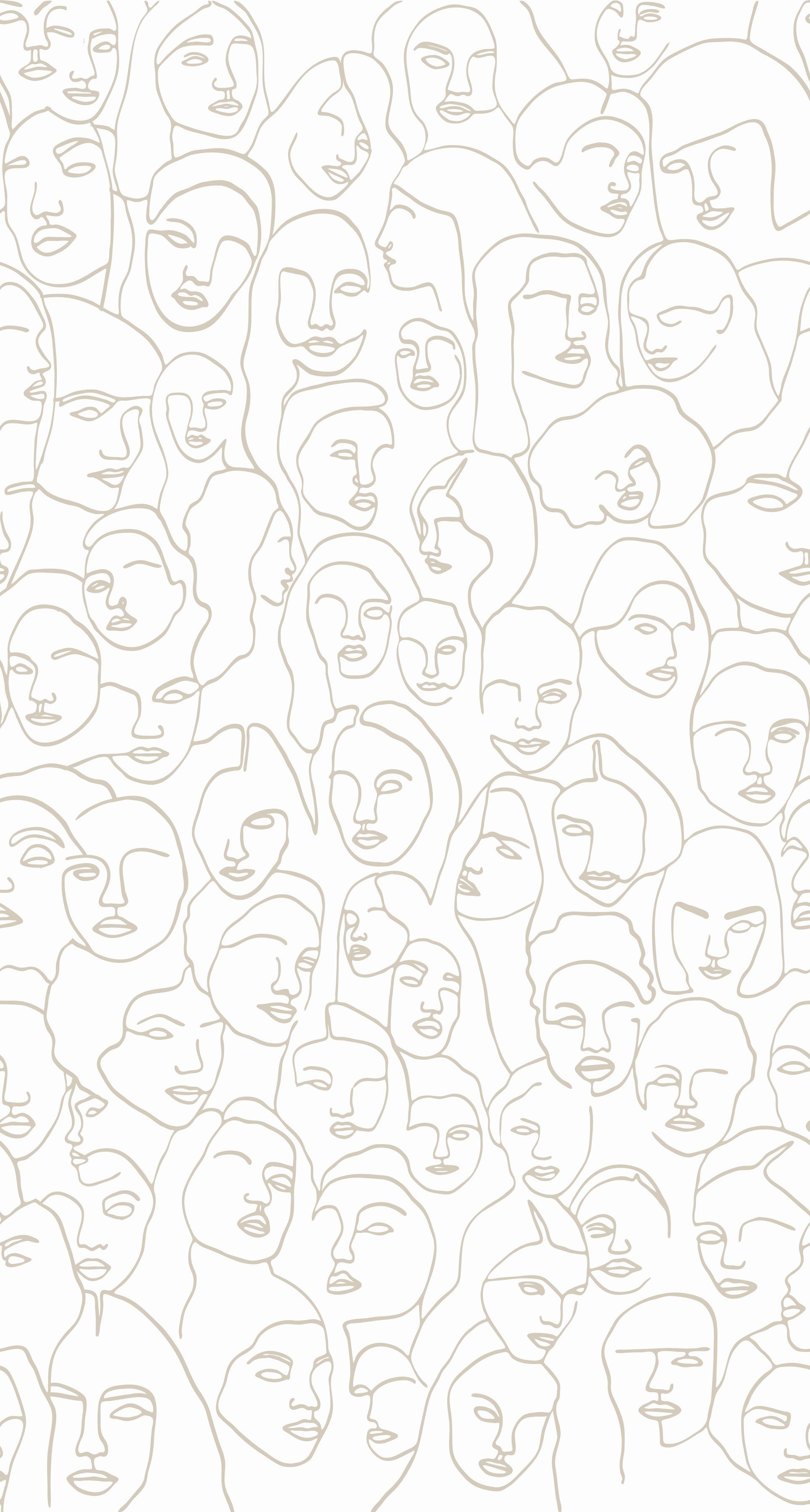 vtwonen Fototapete Faces, glatt, 3D-Optik, (1 St), 150x280 cm