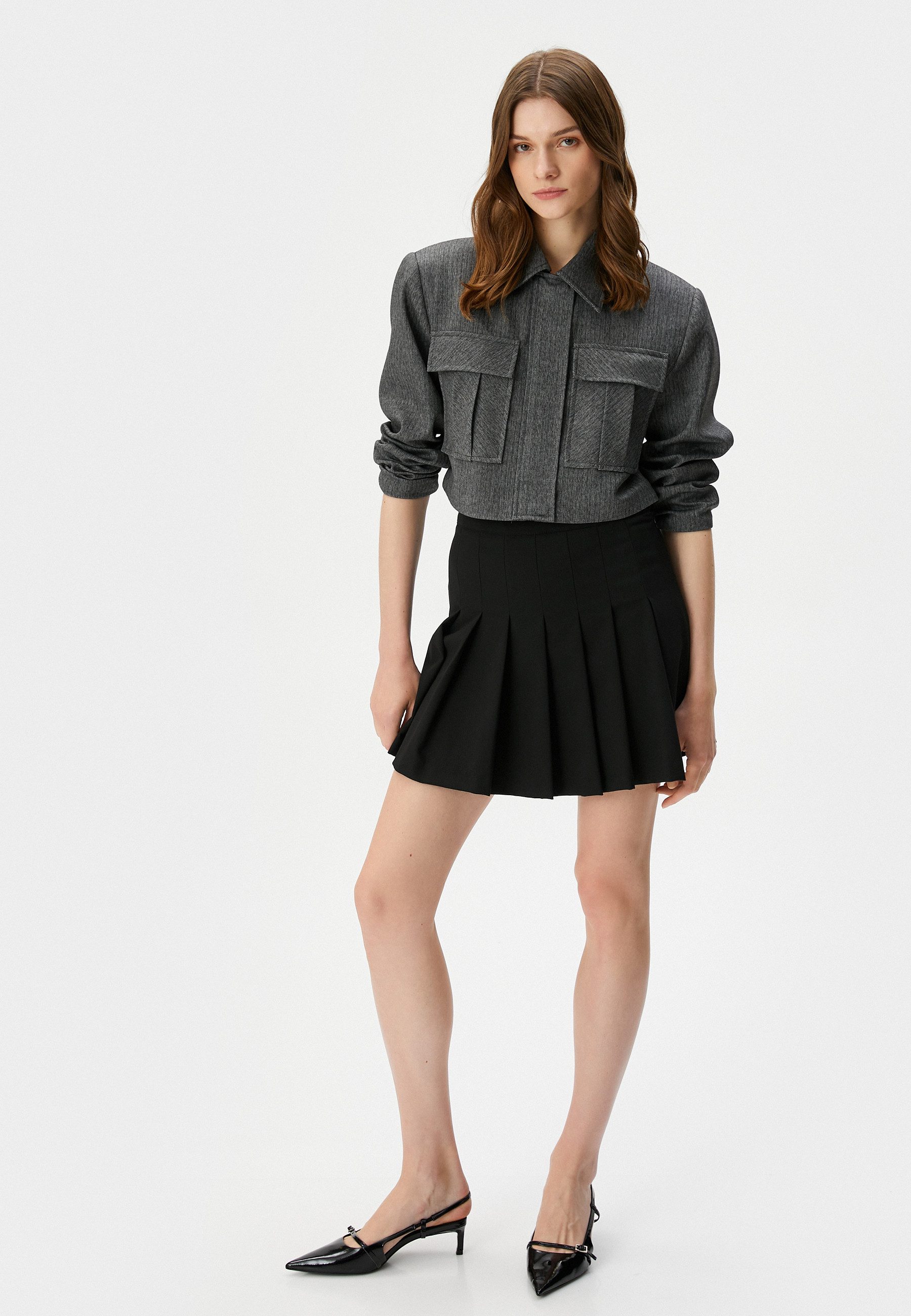 Koton Sommerrock Mini Länge Dickes Plissee Sommerrock günstig online kaufen