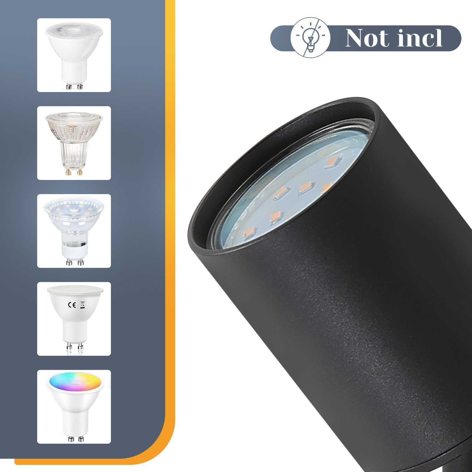 ZMH LED Deckenstrahler 6 Flammig Modern GU10 Spots 330° Schwenkbar Deckenspots Flur Küche, Hochwertige Matreial, Wandstrahler für Wohnzimmer Schlafzimmer – Bild 4 von 5