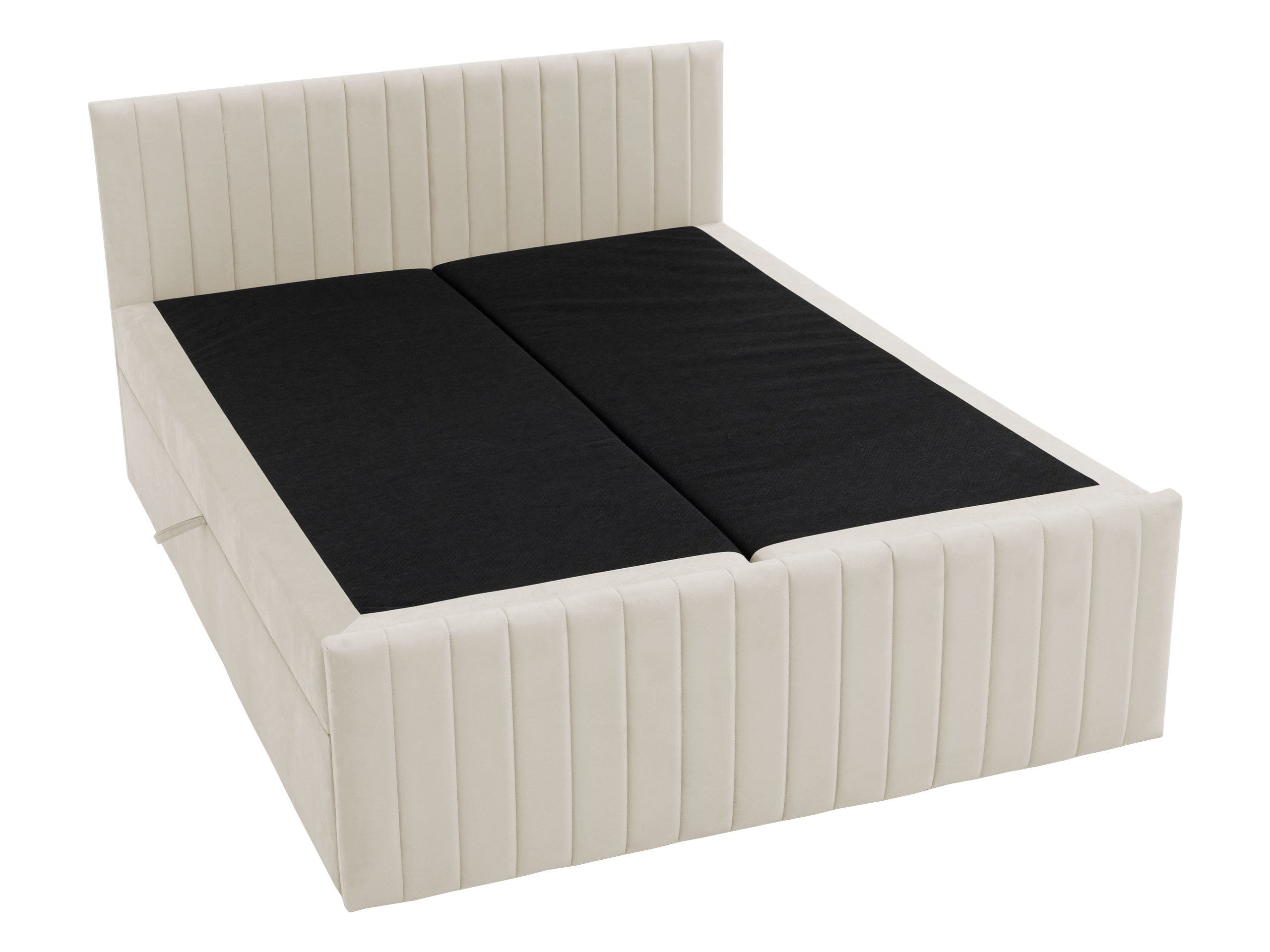 MIRJAN24 Boxspringbett Tirulo Fix (mit zwei Bettkästen für die Bettwäsche), Polsterkopfteil, Fußteil, 140/160/180x200 cm