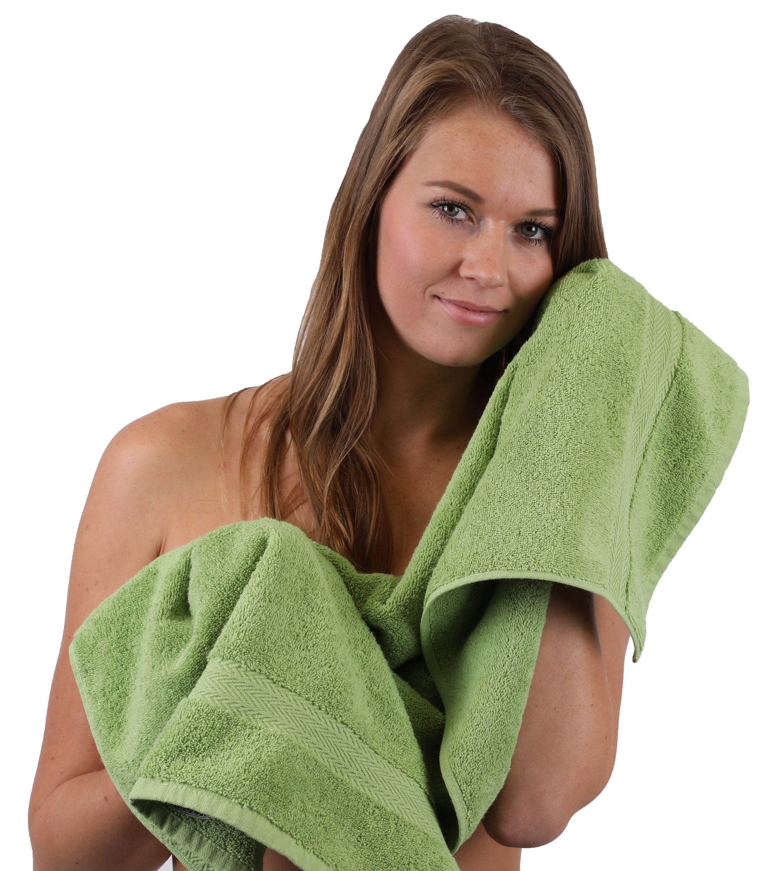 und Handtuch Baumwolle Classic Betz smaragdgrün, Farbe Handtuch-Set 100% apfelgrün Set 10-TLG.