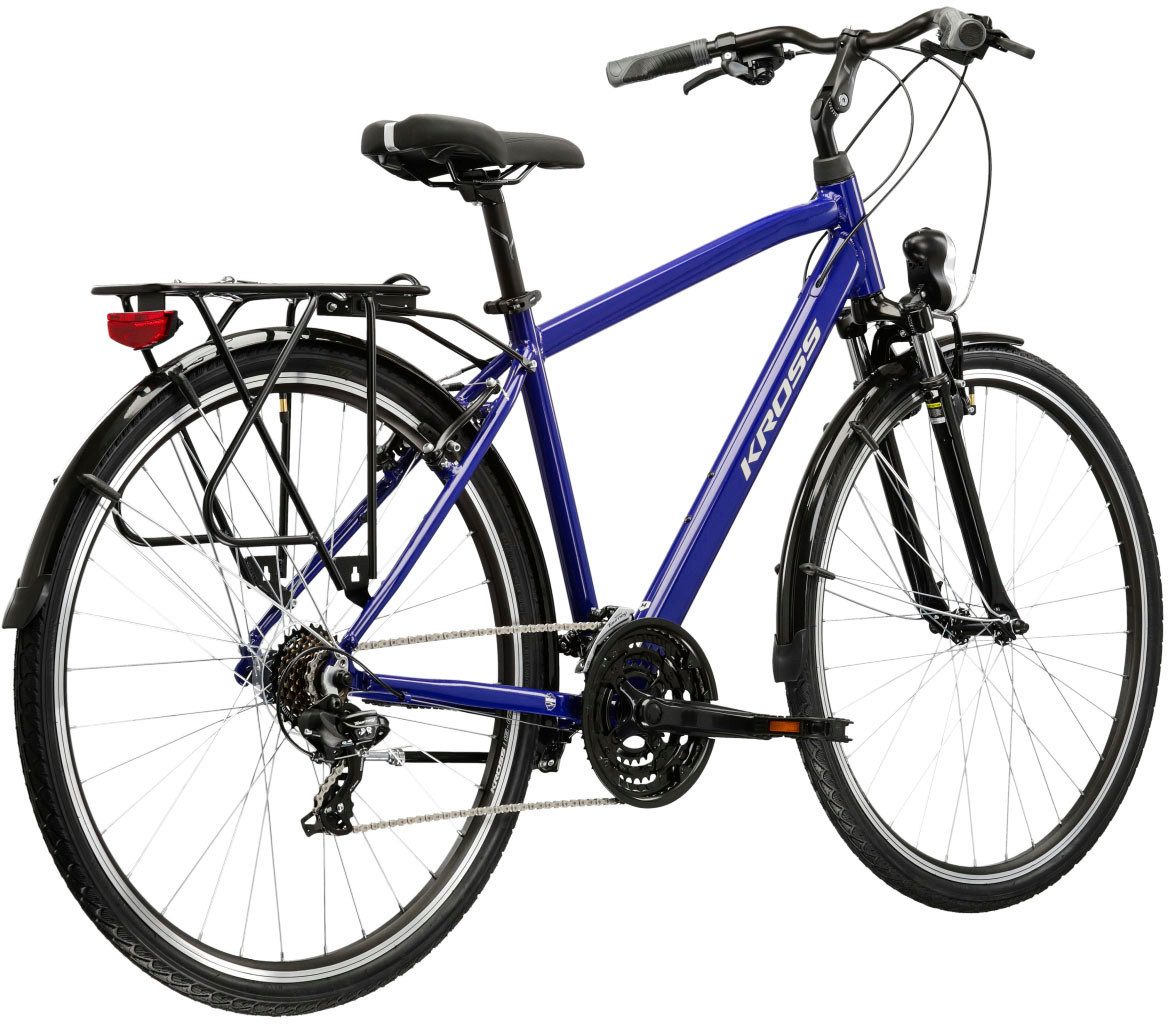 Kross Trekkingrad Trans 1.0, 21 Gang Shimano TOURNEY TY300 Schaltwerk, Kettenschaltung