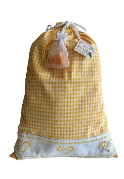 Nesbel - Spüren Sie die Reinheit? Zirbenkissen Zirbensack, 1-tlg., befüllt mit Zirbenflocken + Seife ca. 30x45 cm