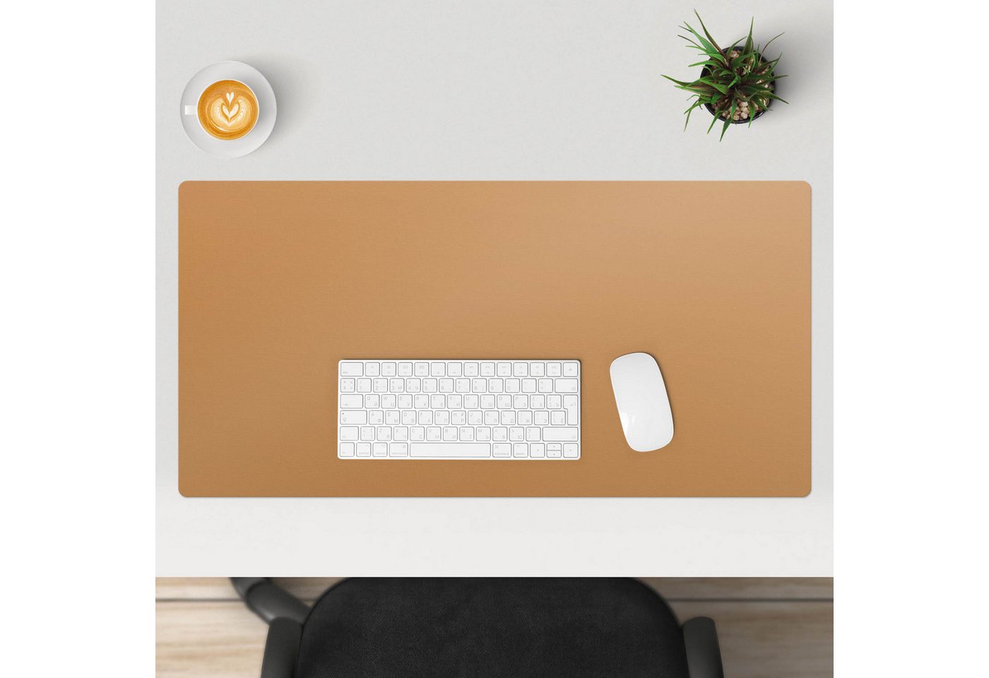 Thumbnail - Tulup Schreibtischunterlage Deskpad Farbe Orange Schreibtisch Auflage Büro-Schreibtischmatte