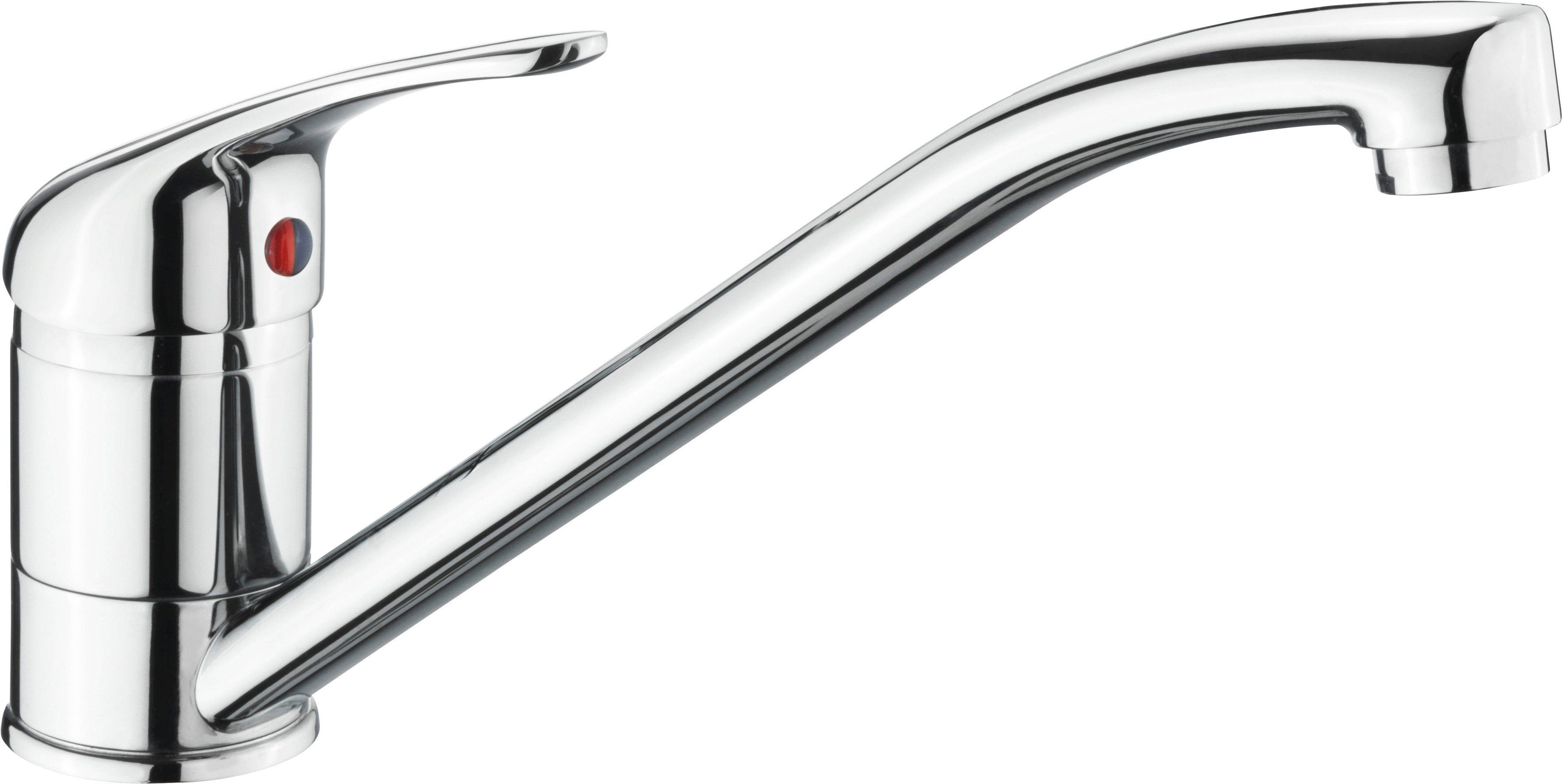 CON:P Spültischarmatur Einhebelarmatur "Sesia", HD, Messing, verchromt, schwenkbarer Auslauf