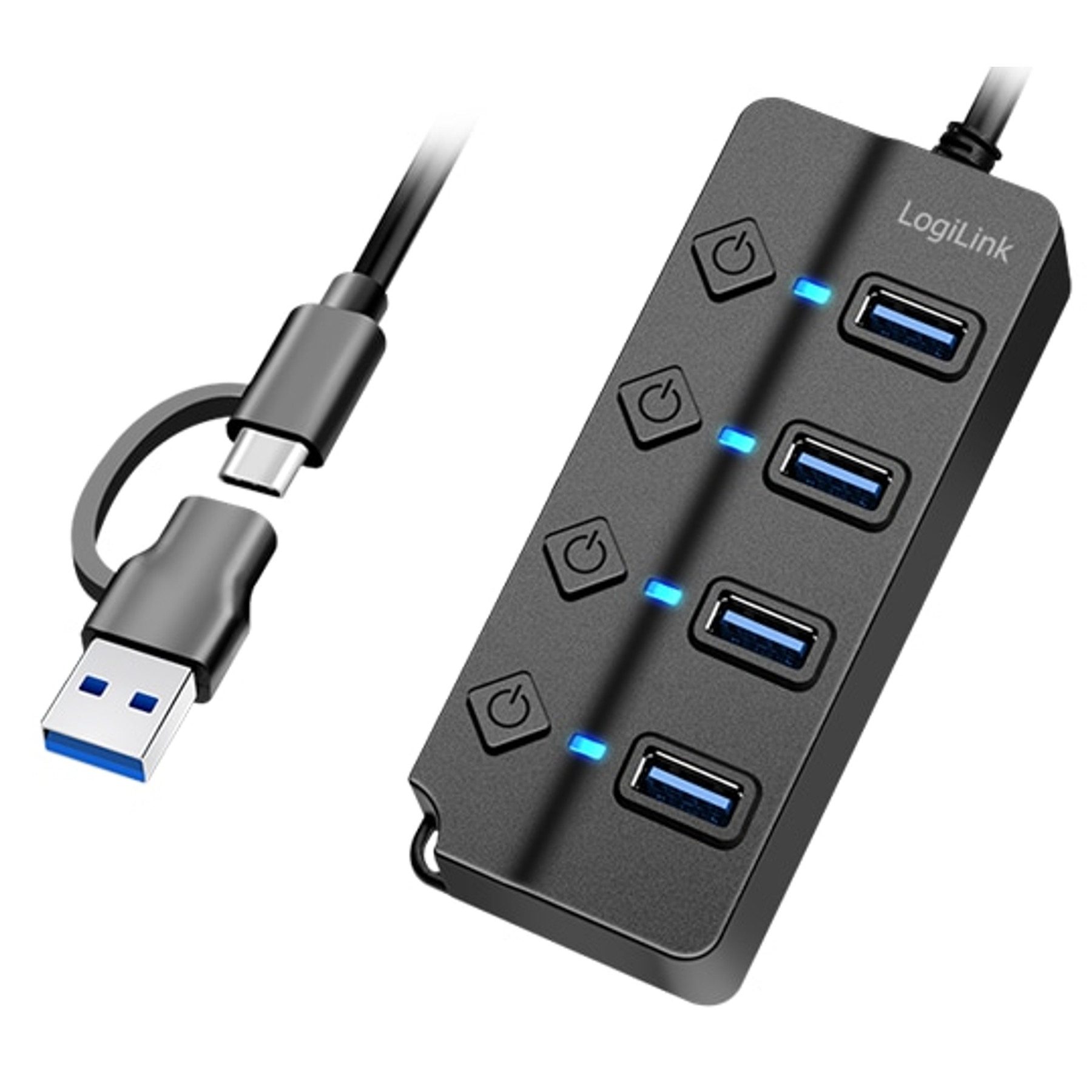 LOGILINK USB-C Hub UA0419 4 Port USB-Adapter