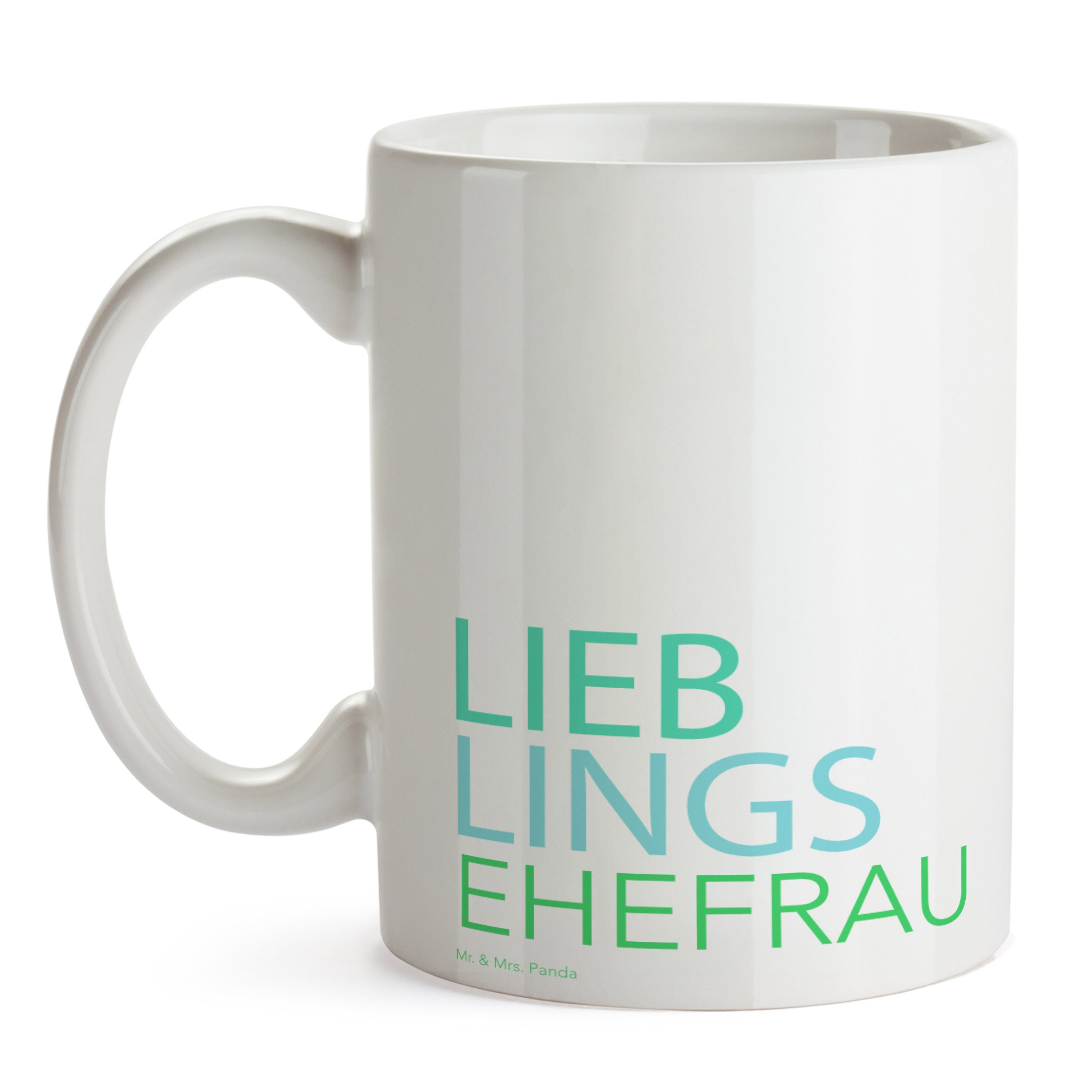 Tas, Tasse Panda Tasse, Mr. - Büro & Weiß Traumfrau, Mrs. Gattin, Geschenk, Ehefrau Keramik Spruch, -