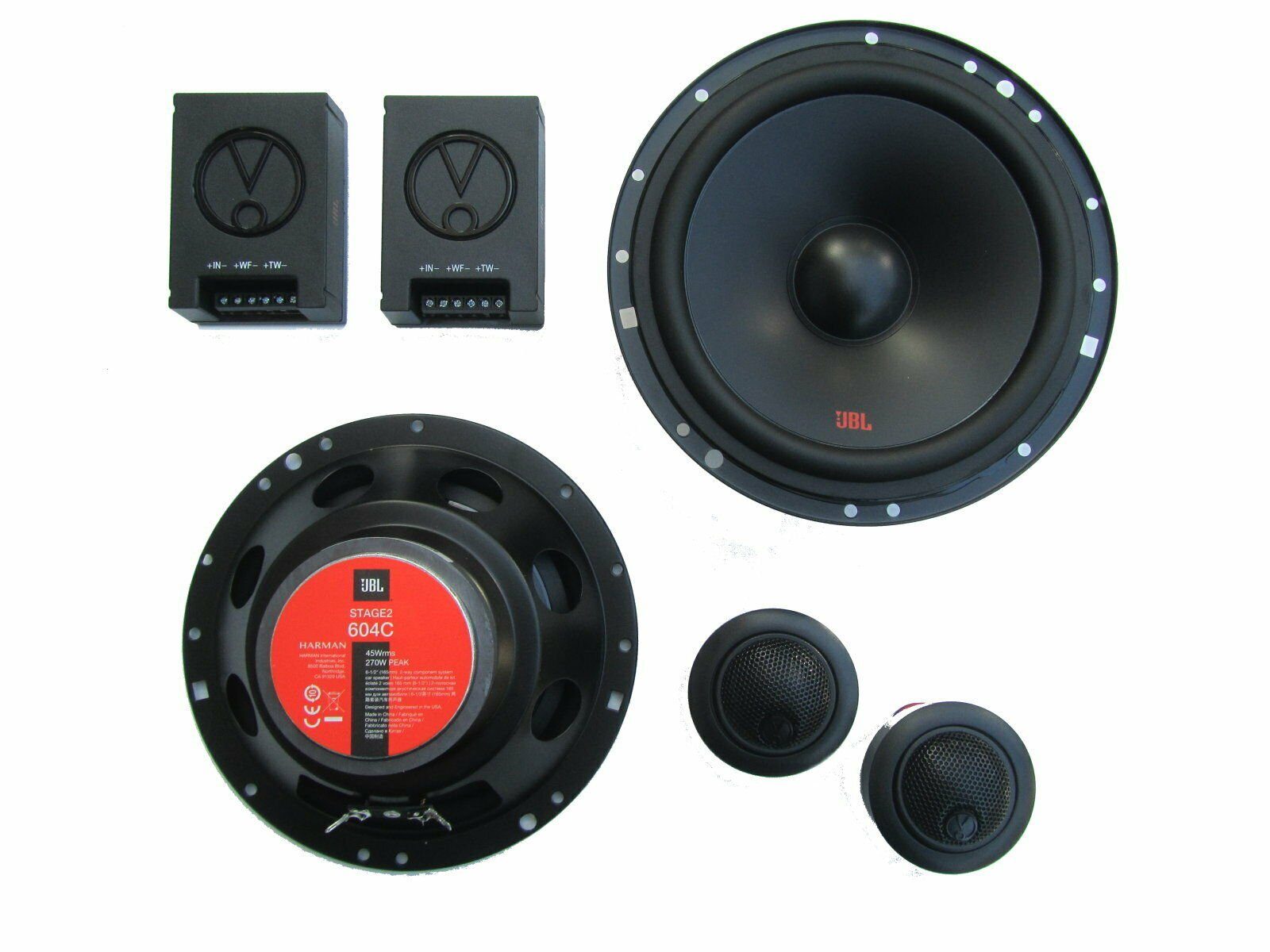 DSX JBL passend für 12 Auto-Lautsprecher W 540 VW 6 W) Komponenten Vorn Golf VI (90 Set Tür ab 08 