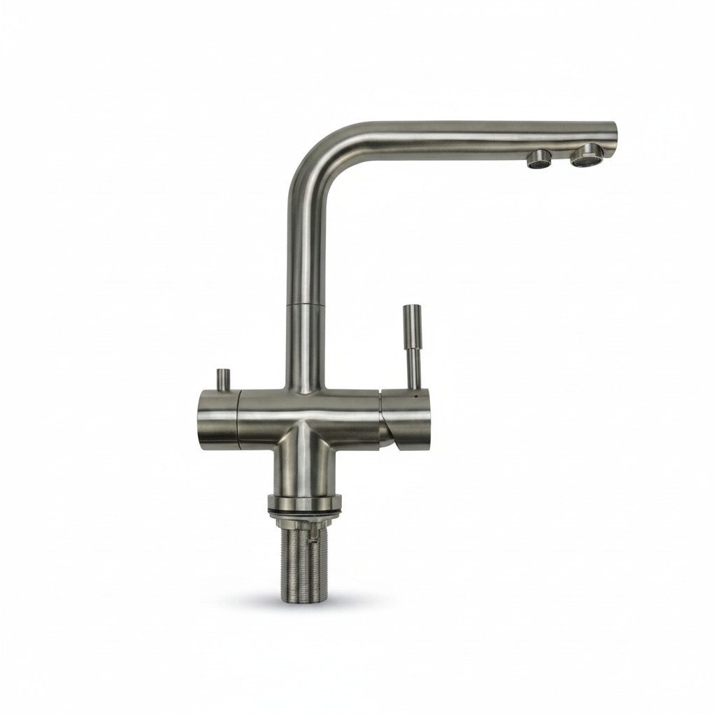 FRANKE Wasserhahn-Wasserfilter, 3-Wege-Hahn Armatur aus Edelstahl