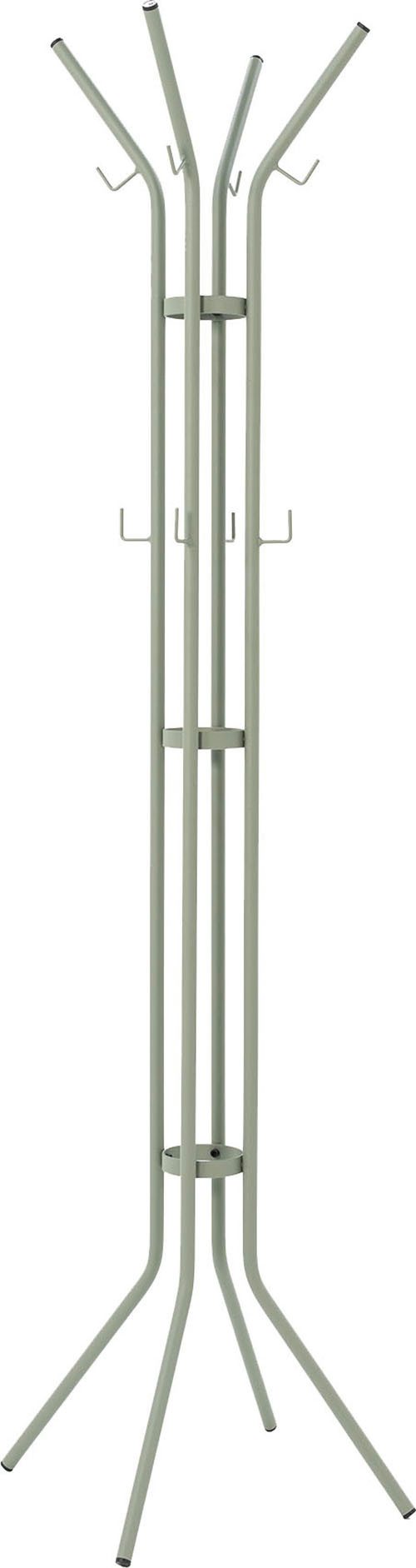 Spinder Design Garderobenständer Jessy, (1 St), Platzsparender Garderobenständer aus Stahl, 8 Haken & Schirmständer