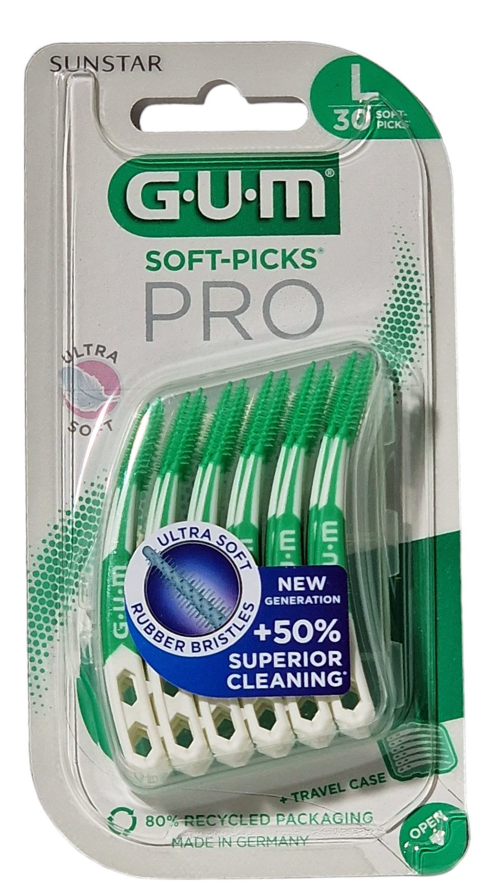 GUM Zahnseide-Stick 3x GUM Soft-Picks Pro large 3x 30 Stück