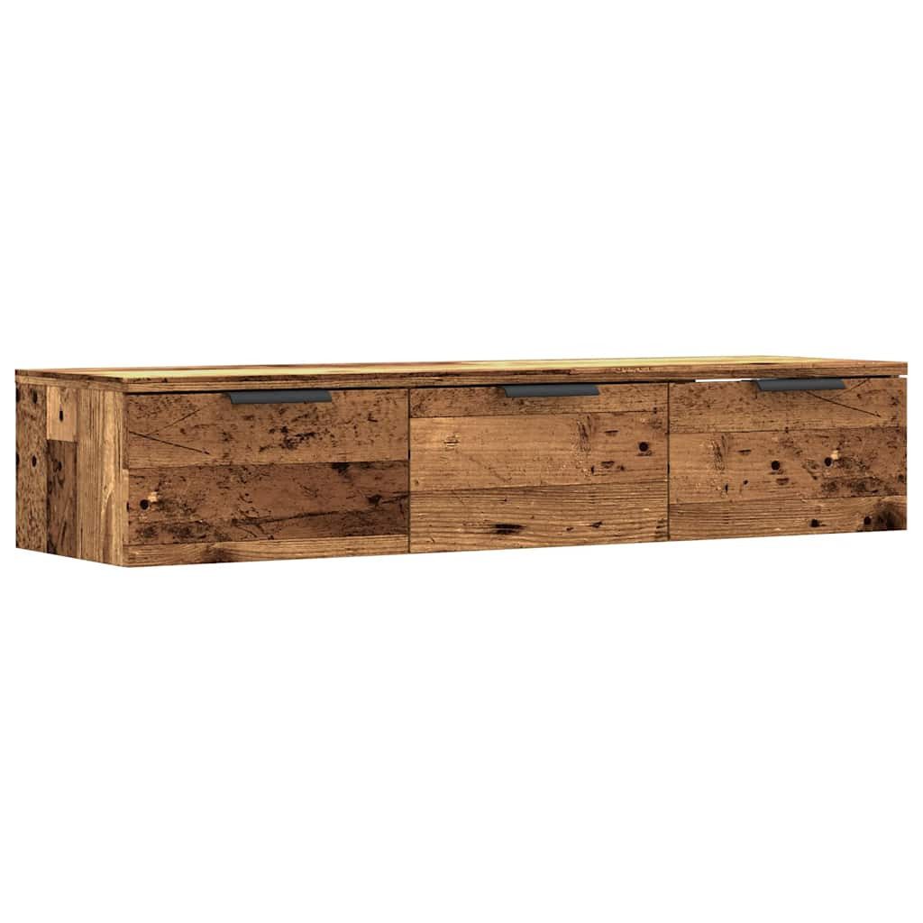 vidaXL Schuhschrank Wandschrank Altholz-Optik 102x30x20 cm Holzwerkstoff (1-St)
