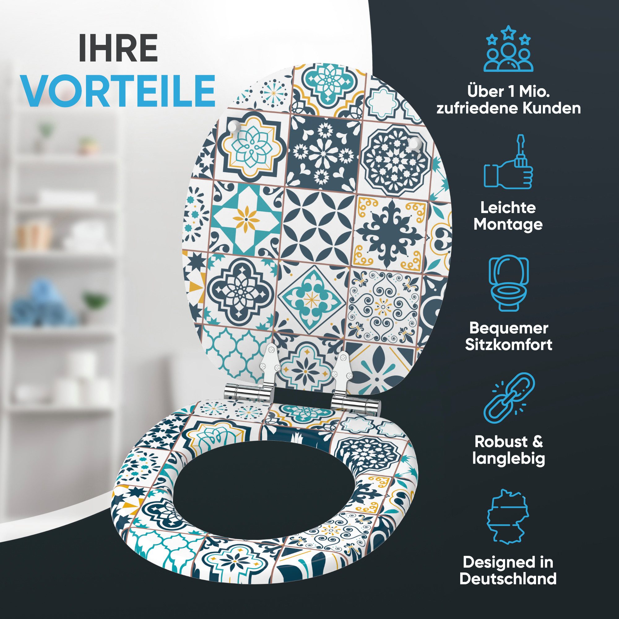 Sanilo WC-Sitz Palazzo, mit Absenkautomatik, hochwertig & modern, universel günstig online kaufen