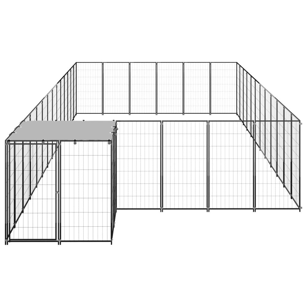 vidaXL Hundezwinger, Hundekäfig Schwarz 22,99 m² Stahl