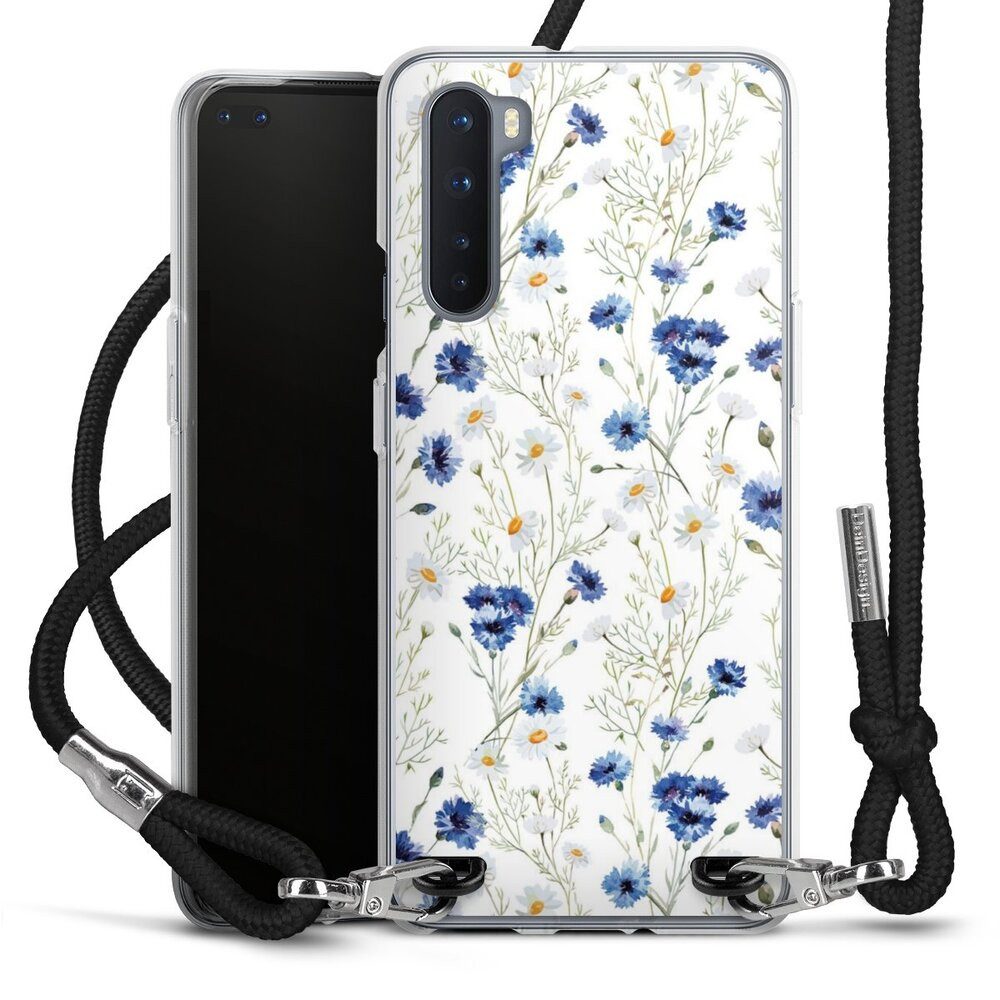 DeinDesign Handyhülle Muster Blume Blumen Flower Pattern 6, OnePlus Nord Handykette Hülle mit Band Case zum Umhängen
