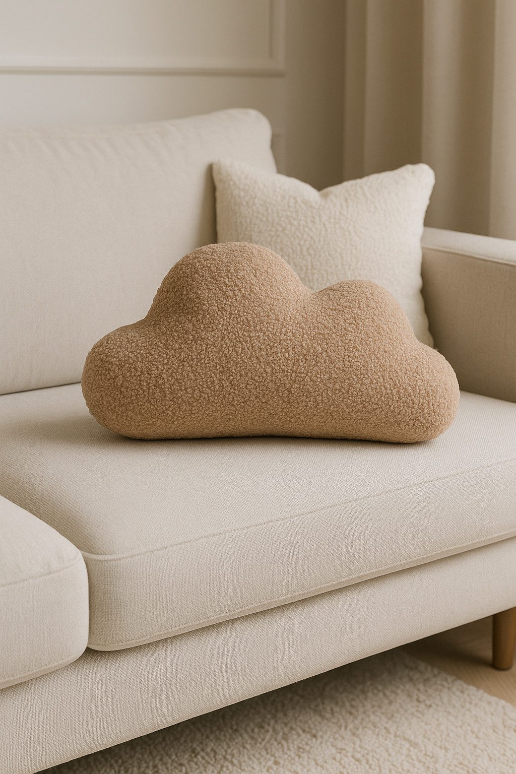 BABEES Dekokissen DEKOKISSEN Boucle, XXL BEIGE