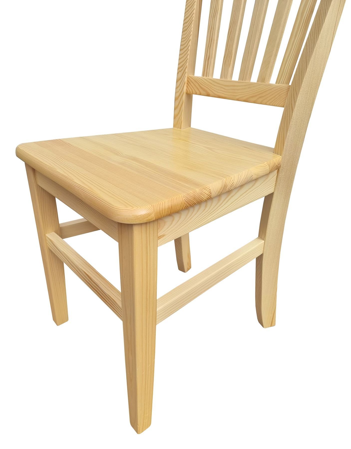 Holzstuhl ERST-HOLZ Einzelstuhl Küchenstuhl robust V-90.71-27 Esszimmerstuhl oder Doppelpack Klassischer Massivholzstuhl