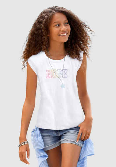 KIDSWORLD T-Shirt HOPE mit Statementdruck