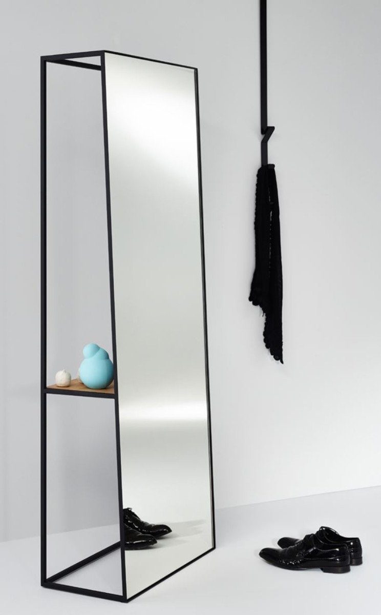 Casa Padrino Standspiegel Luxus Spiegel Standspiegel 65 - Designer H. cm x 32 mit 17 x Regal