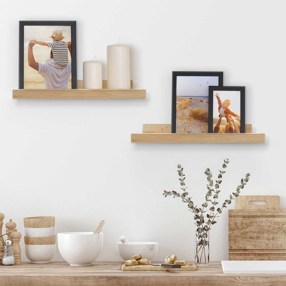 PHOTOLINI Wandregal Bilderleiste, Schweberegal 2er Set günstig online kaufen