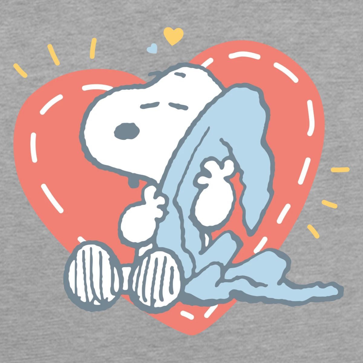 Spreadshirt Langarmbody Peanuts Snoopy Müde Herz Kuscheln Tages Baby Body Langarm (1-tlg)