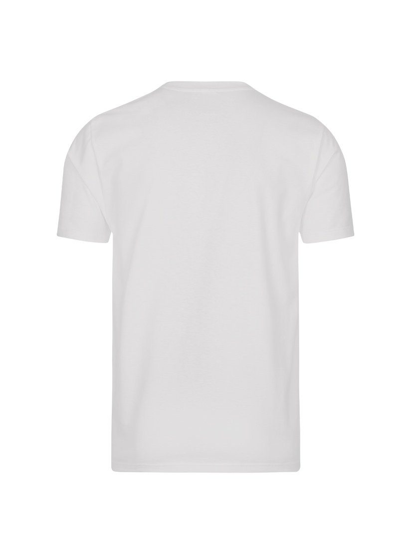 V-Shirt TRIGEMA Baumwolle Trigema T-Shirt weiss DELUXE