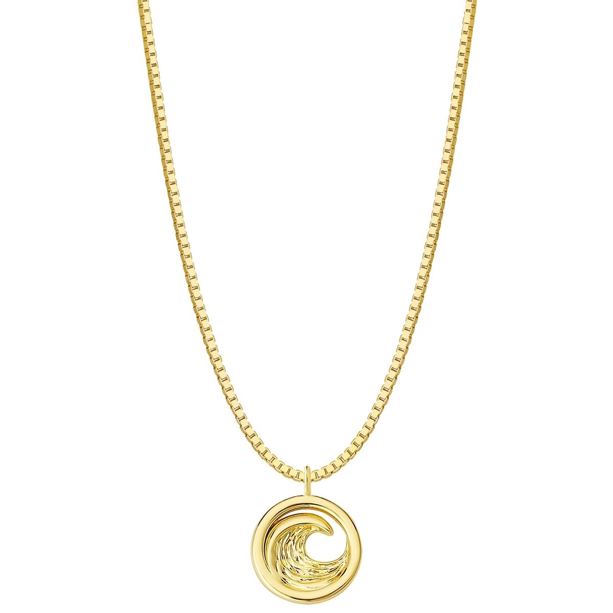 Silberkette Welle gelbgold