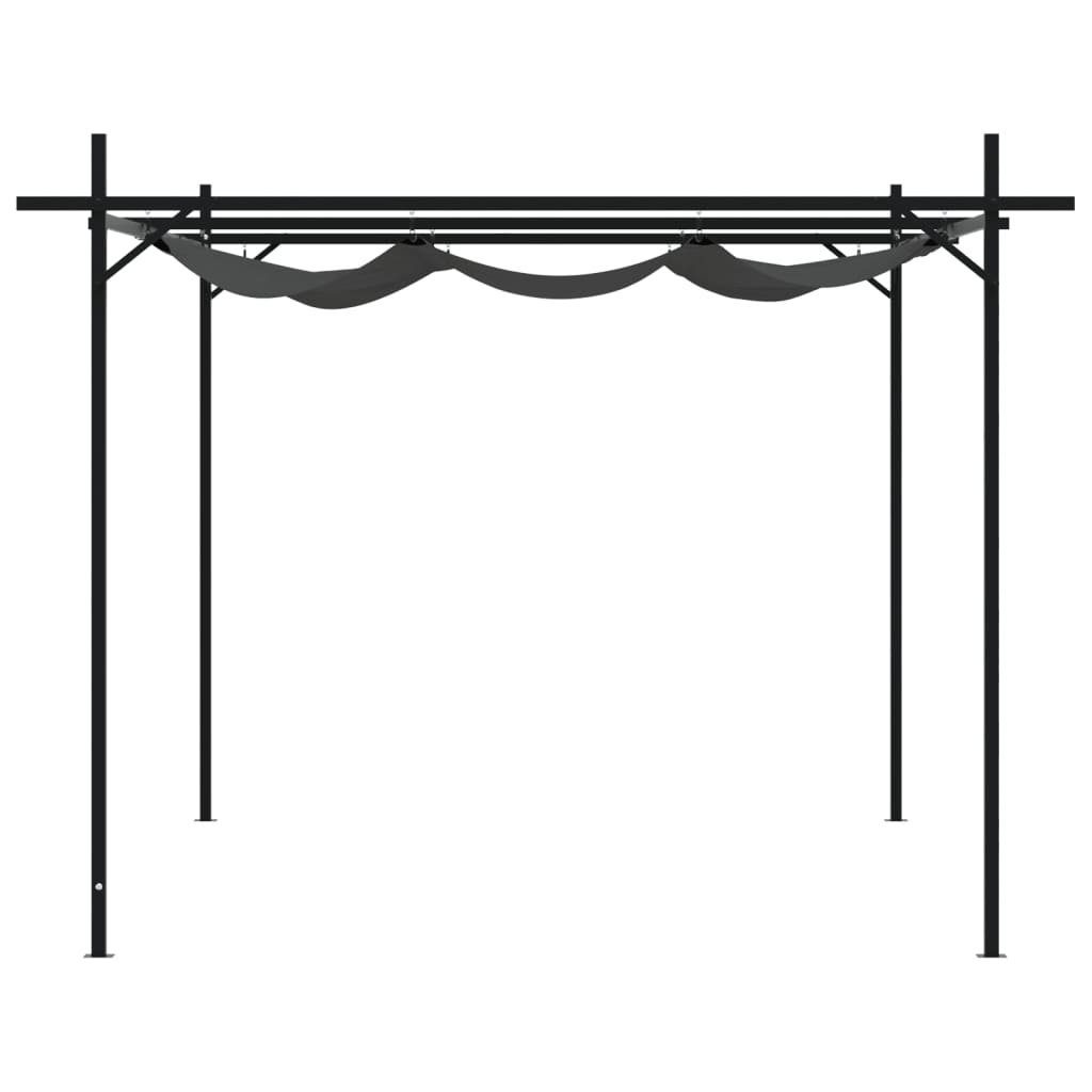 mit 395x292x230 Anthrazit Partyzelt Pergola cm Schiebedach vidaXL