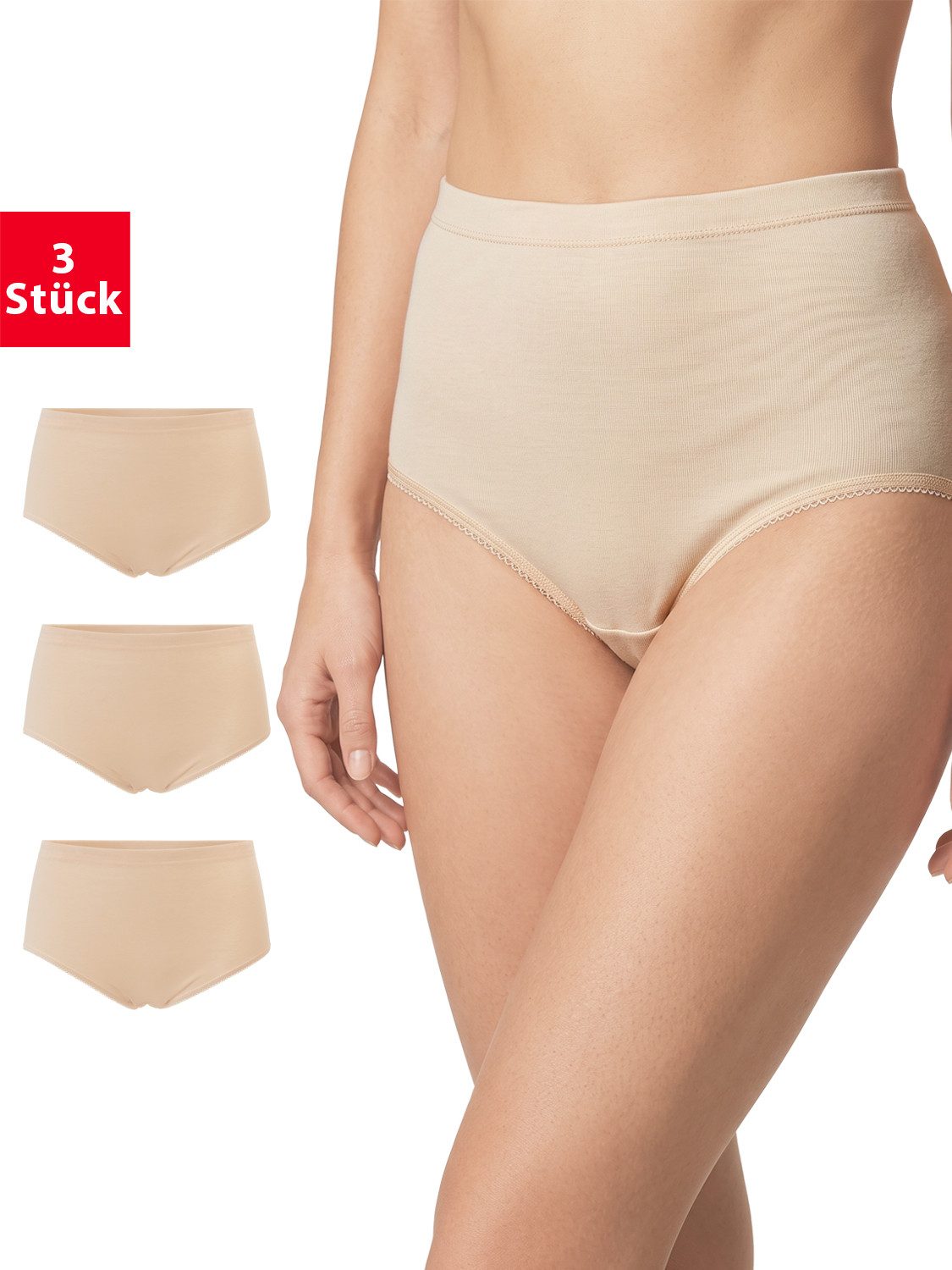 celodoro Taillenslip Damen Taillenslip (3er / 6er Pack) ohne Seitennähte