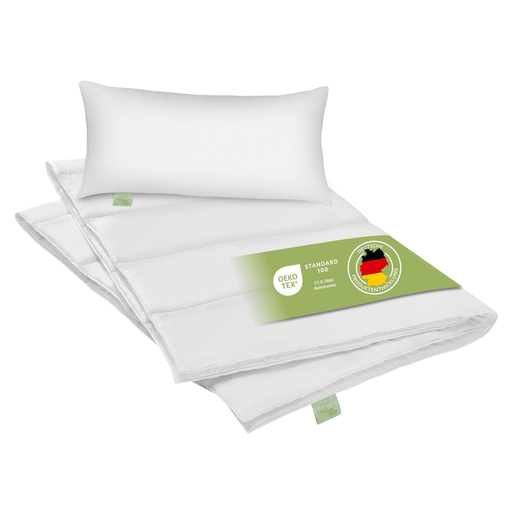 Dreamstar Microfaserbettdecke + Kopfkissen Eco Bettwaren-Set günstig online kaufen