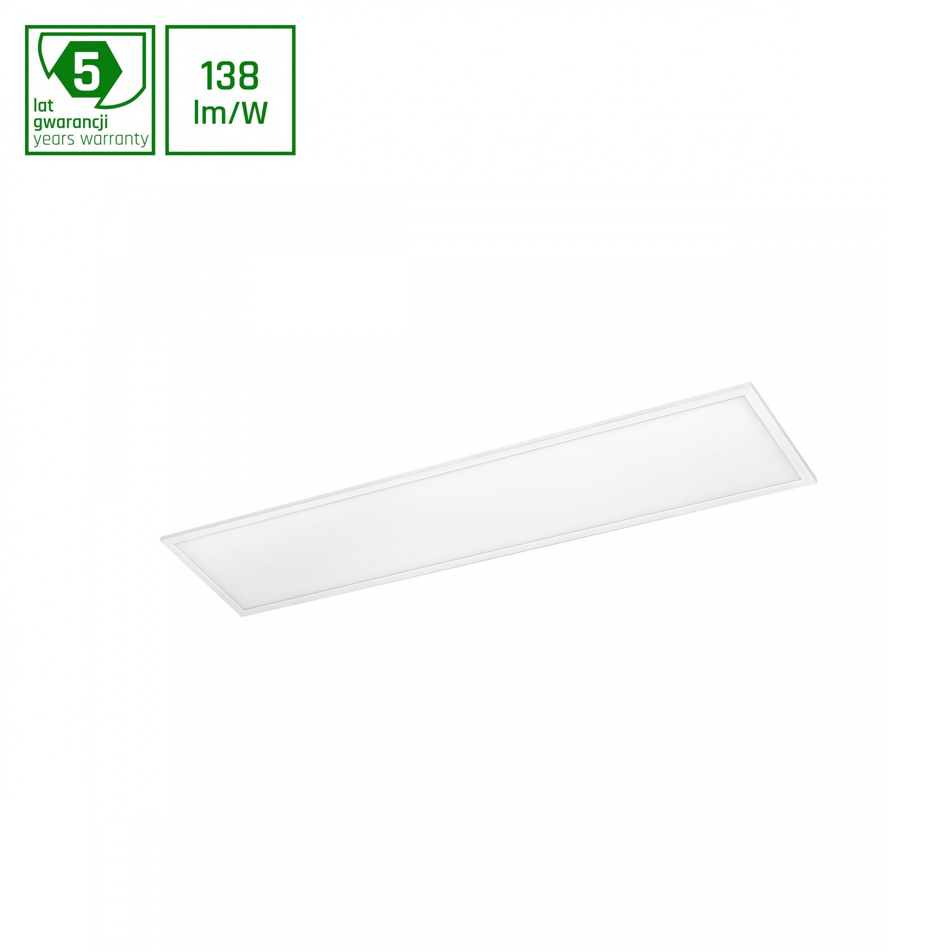 Spectrum LED Panel LED Panel 40W mit Philips Treiber 30x120cm 5500lm 120° IP20 Kalt 6000K, JA, Kaltweiß, mit Philips Treiber
