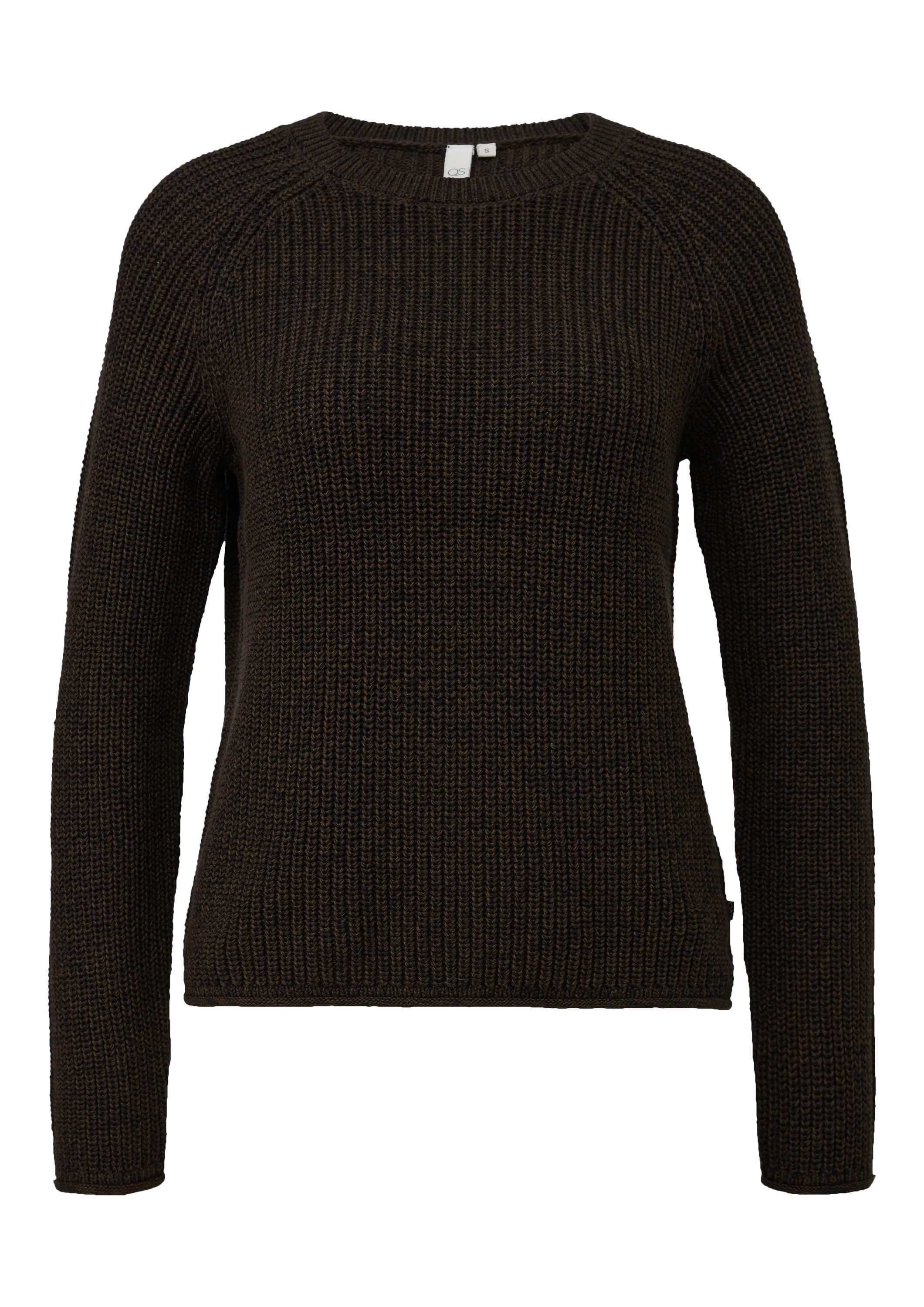 QS Longpullover Strickpullover Melierter Strickpullover mit günstig online kaufen
