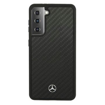 Mercedes Handyhülle Mercedes Samsung Galaxy S21 Plus Dynamic Line Carbon Case Cover Black