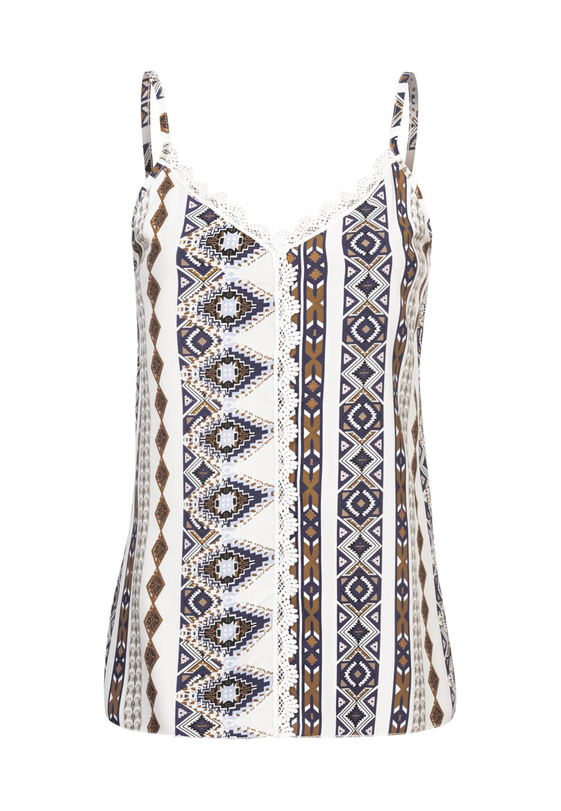 CLOUD 5IVE Tanktop CLOUD 5IVE Viskose Trägertop mit Spitzenbordüre günstig online kaufen